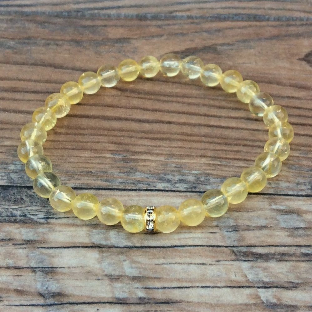 Citrine bracelet, November birthstone, healing bracelet
